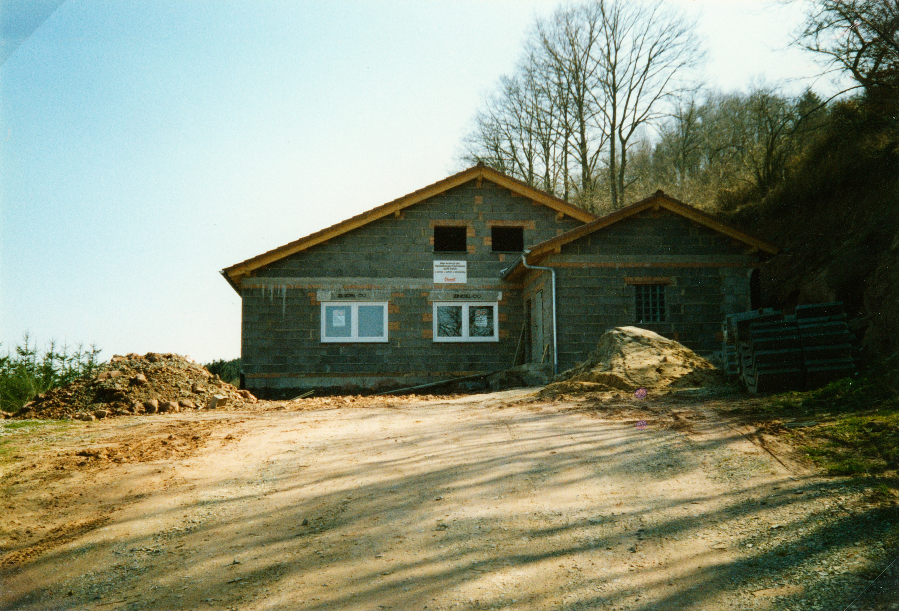 Schützenhaus Rohbau April 1988